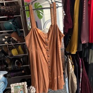 Forever 21 Tan Button-Down Dress